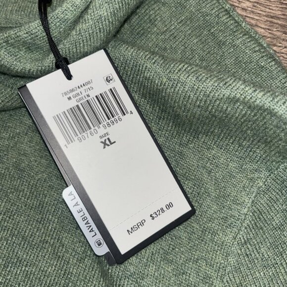 NeW RLX Ralph Lauren Mens XL Washable Cashmere Green Hoodie Sweatshirt XL $328 - Picture 4 of 7